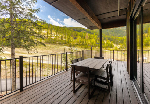 Alpine Trail Chalet's private deck. The unit also sleeps 6 guests in this stunning 3 bedroom, 3.5 bath first-class slopeside condo located on Whitefish Mountain. Book at Whitefish Glacier Vacations when you’re ready to pick a great place to stay in Montana.