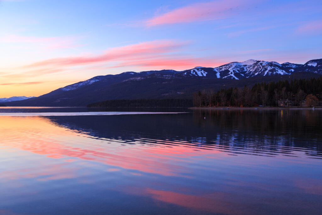Whitefish Lake at Sunset