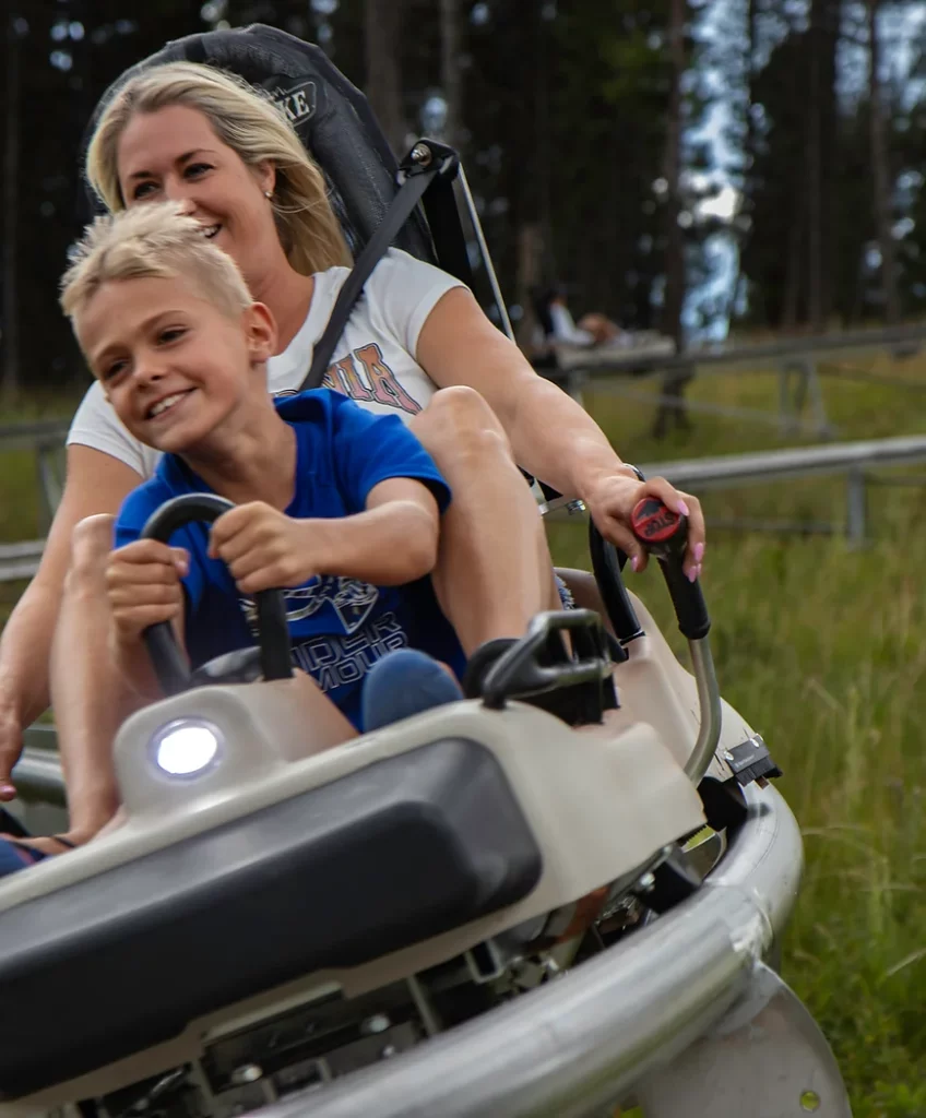 Flathead Alpine Coaster Near Bigfork, Montana. This exhilarating ride is so much fun because you get your very own coaster sled and you control your speed