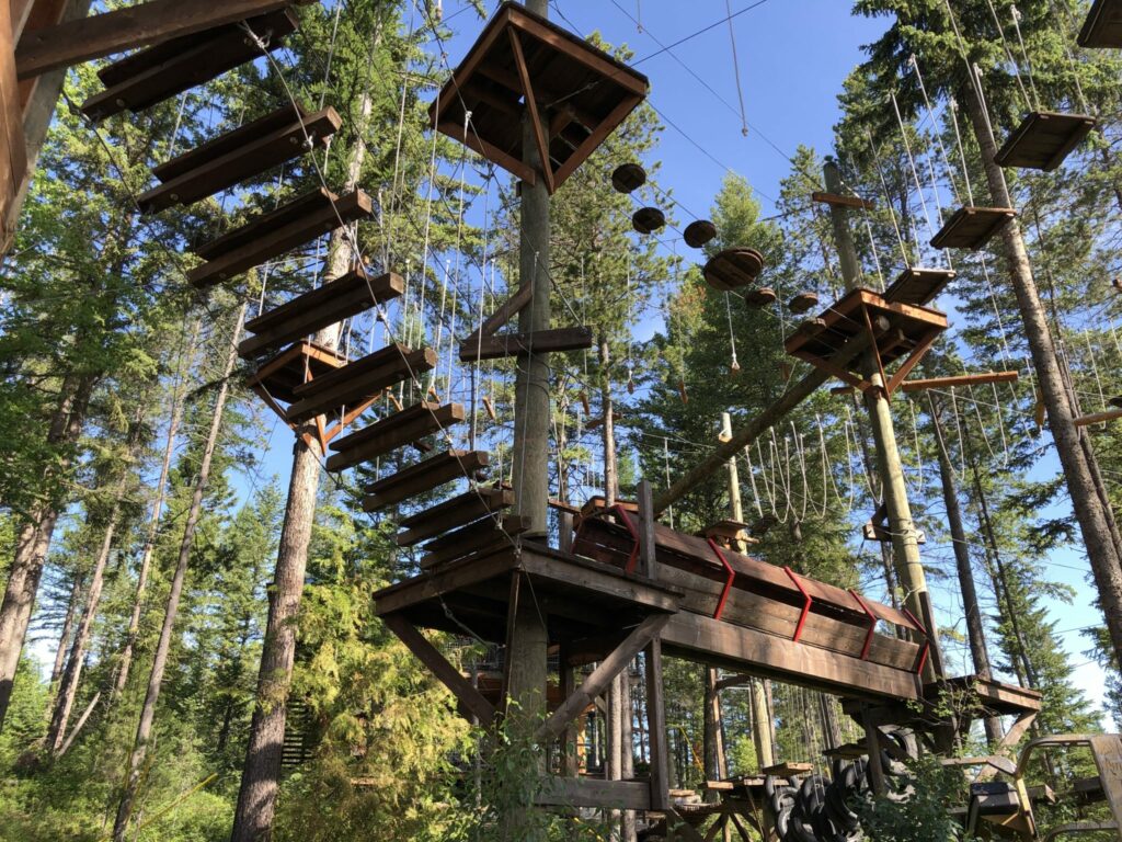 Glacier Highline Ropes are a great family activity near Glacier National Park